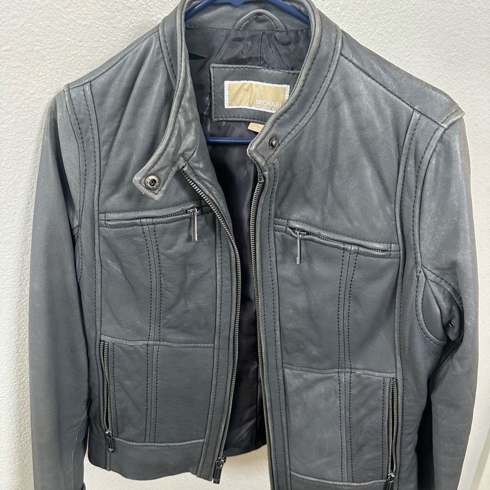 michael kors leather jacket
